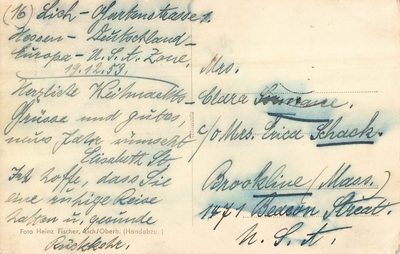 Lich Hesse Germany~Oberstadt Photo POSTCARD