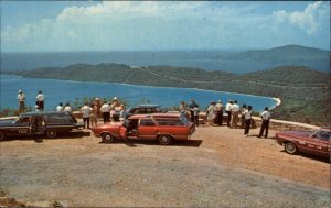 St Thomas Virgin Islands VI Station Wagons Lookout Point Vintage Postcard