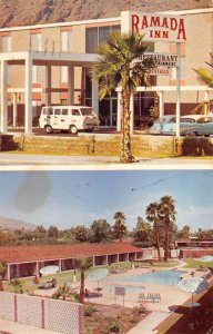 Palm Springs California The Ramada Inn Swimming Pool Vintage Postcard AA45075