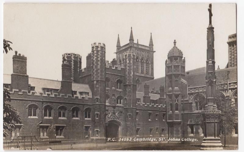 Cambridge; St John's College RP PPC, Unposted, By Photochrom, c 1910's