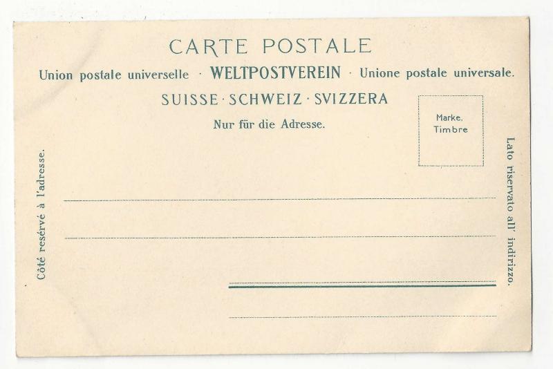 Switzerland Lucerne Luzern Dampfschifflande Steamship Vtg UDB Postcard c 1905