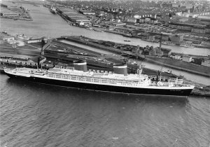 SS United States United States Line Writing on back, missing stamp 