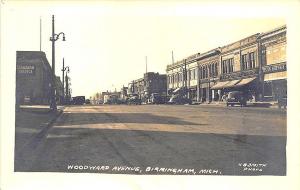 Birmingham Street View S.S. Kresge 5 & 10 Old Cars RPPC Postcard