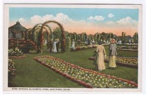 Rose Garden People Elizabeth Park Hartford Connecticut 1920s postcard