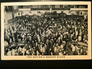 Vintage Postcard 1940-50's The Nations Market Place NY. Stock Exchange NYC