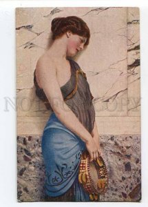 3032380 BELLY DANCER w/ Tambourine By GODWARD vintage Color PC