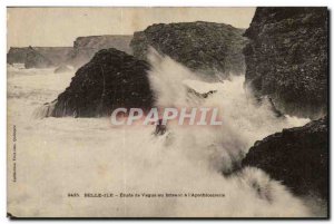 Belle Isle Old Postcard wave of the study was breaking the & # 39apothicaire