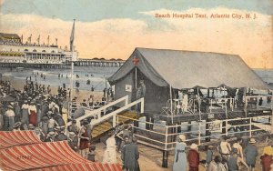 Beach Hospital Tent, Atlantic City, New Jersey ca 1910s Vintage Postcard