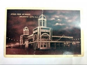 Vintage Postcard Steel Pier at Night Atlantic City NJ 1910