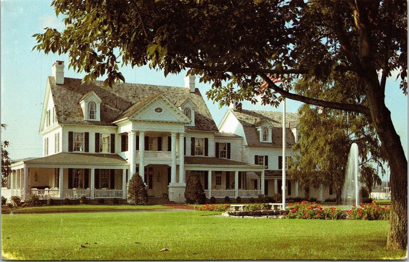 Meadowbrook Village York Country Revival Mansion Postcard VTG