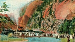 Vintage Postcard Dome Rock Platte Canyon Colorado Unposted Picnic