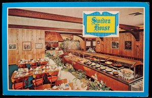 Vintage Postcard 1950's Sweden House Smorgasbord, Rockford, Illinois (IL)