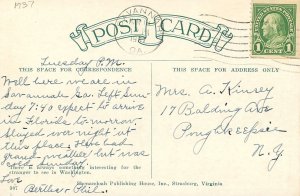 Postcard Washington DC Halls Homey House  Tourist Shenandoah Publishing 23-687 