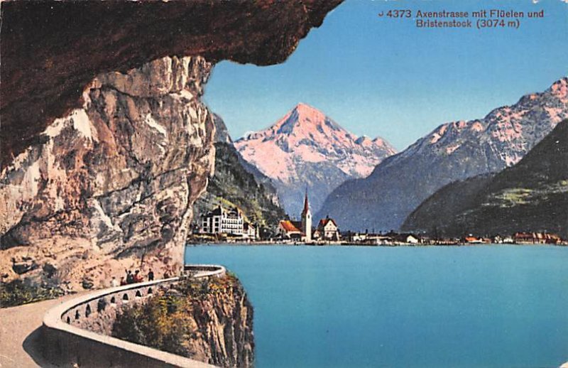 Axenstrasse mit Fluelen und Bristenstock Switzerland Unused 