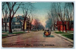 1912 North Lawrence Ave. Classic Car Exterior Wichita Kansas KS Vintage Postcard