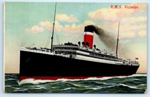 Steamship Postcard Ocean Liner Ship RMS Victorian