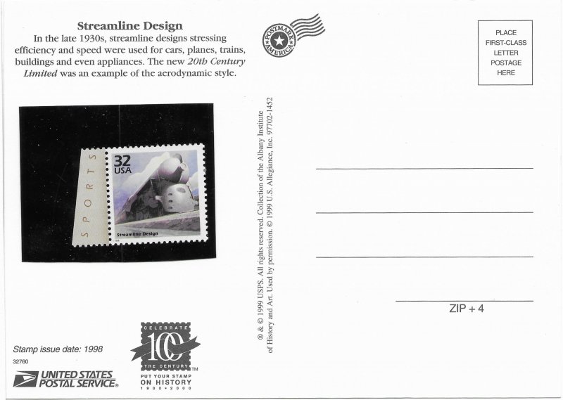 US Unused. #3185k Streamline Design. includes mnh 3185k  stamp.