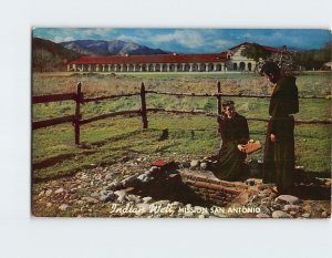 Postcard American Indian Well Mission San Antonio Jolon California USA