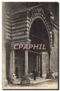 Postcard Old Embrun Porch of the Cathedral