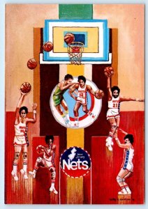 Basketball NEW JERSEY NETS ~ 1979 Advertising MEADOWLANDS ARENA 4x6 Postcard