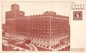 ST LOUIS, MO Missouri      THE CORONADO HOTEL       c1930's Postcard