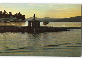 Weirs Beach New Hampshire NH Vintage Postcard Endicott Rock Monument