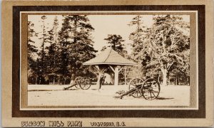 Beacon Hill Park Victoria BC Chinese Bell and Guns Cannons Unused Postcard H9