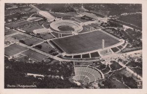 Berlin Olympic Games Sports Stadium Germany Old RPC Postcard