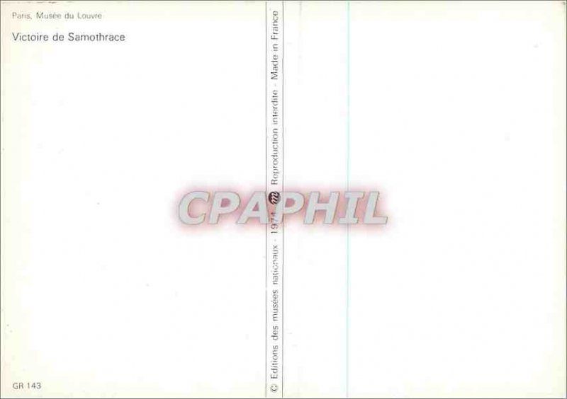 Modern Postcard Paris Louvre Museum Winged Victory