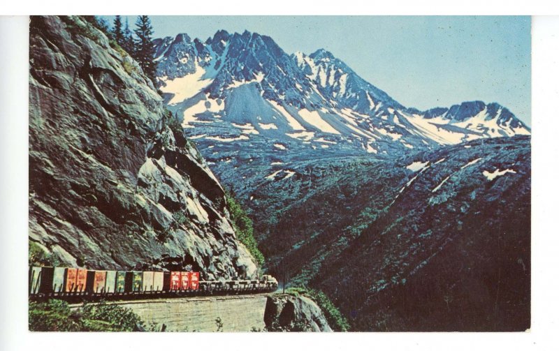 AK - Tunnel Mountain. White Pass & Yukon Railroad, Train