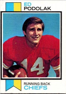 1973 Topps Football Card Ed Podolack Kansas City Chiefs sk2529