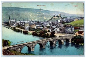 1913 Drusus Bridge National Monument Bingen Germany Antique Postcard