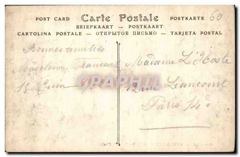 Old Postcard Chateau de Chantilly North Coast