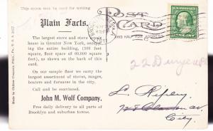 NEW YORK CITY, JOHN WOLF STOVE CO. REPAIR & SALES, FLUSHING AVE, BROOKLYN, NYC
