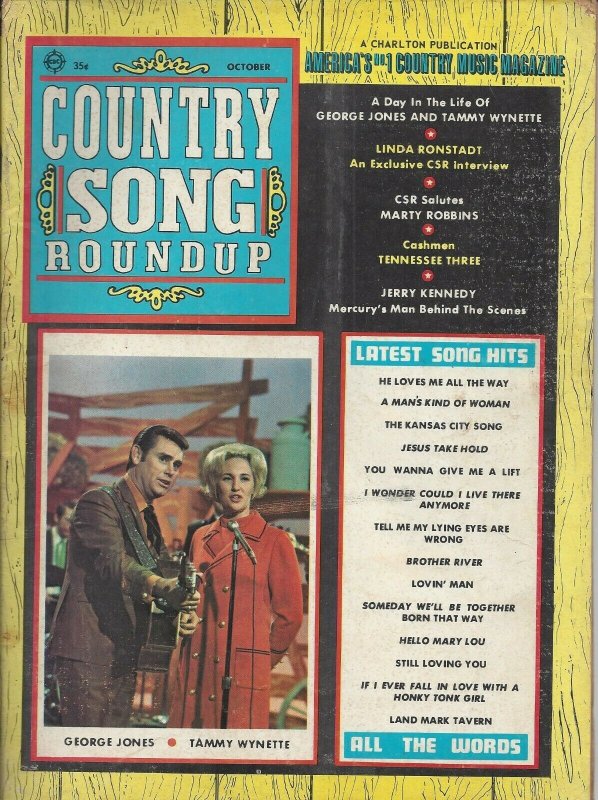 Country Song Roundup Vintage October 1970 Magazine George Jones Tammy Wynette