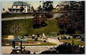 Chester West Virginia c1910 Postcard Rock Springs Park Gold Fish Pond