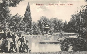 Santiago Chile c1910 Postcard Laguna Del Parque Cousino