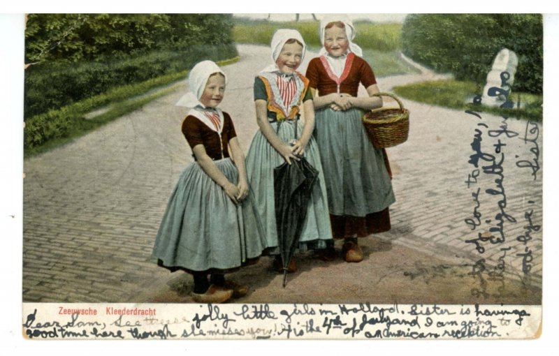 Netherlands - Zeeuwsche. Traditional Costume. *Hand Cancel, 1906*