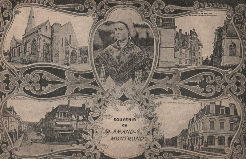 Vintage Postcard 1910's Souvenir de Saint Amand Montrond France FR