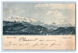 1900-06 Spanish Peaks Trinidad, CO Postcard F150E