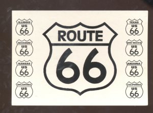 GET YOUR KICKS HISTORIC ROUTE 66 ADVERTISING POSTCARD