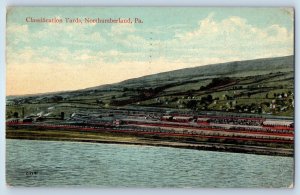 1916 Northumberland Pennsylvania PA Postcard Classification Yards Birds Eye View