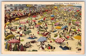 1940-50s SEASIDE HEIGHTS NEW JERSEY NJ BEACH SCENE BELLE FREEMAN ESTATE POSTCARD