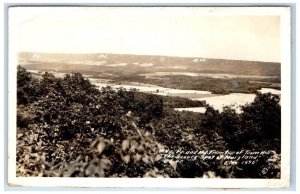 1943 Beauty Spot US 40 PA MD WV View From Town Hill Top RPPC Photo Postcard