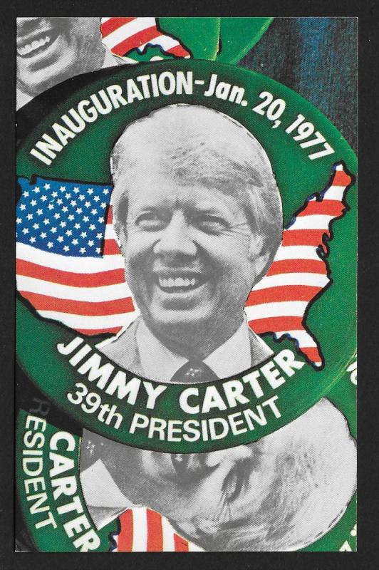 Carter Inauguration Green Political Pins Unused c1977