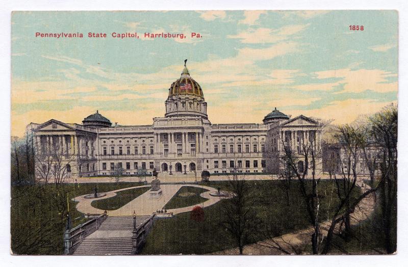 RARE 1907-1915 Pennsylvania's State Capitol Building Harrisburg PA DB Antique  