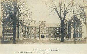 Postcard RPPC New York Utica St. Luke's Hospital Home Manning undivided 23-8906