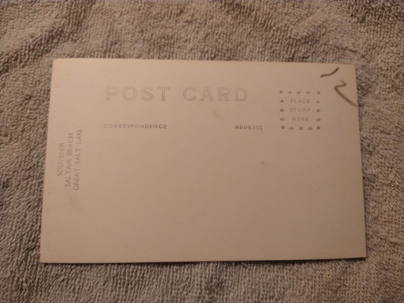 1910's 1920's People at Saltair Beach, Salt Lake City, Utah RPPC Po...