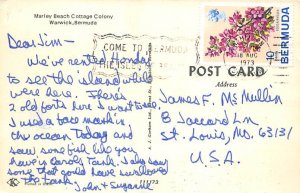 Marley Beach Cottage Colony Warwick Bermuda Postcard