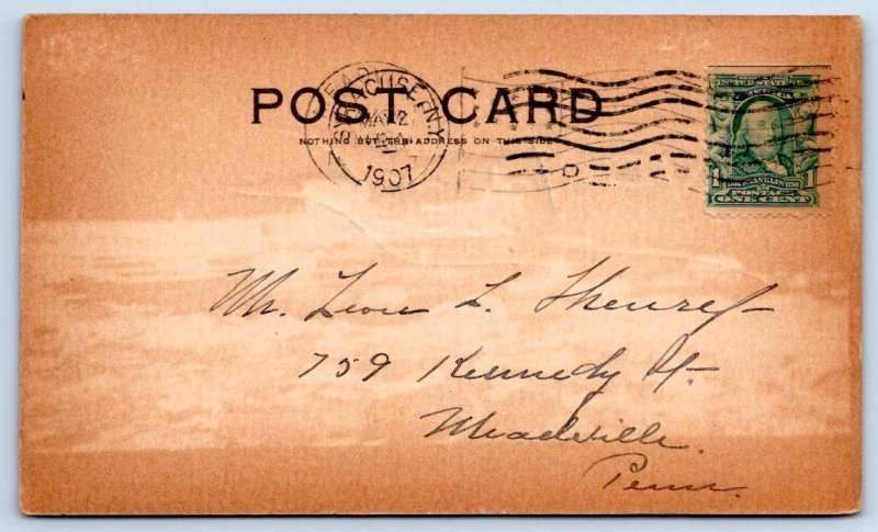 1907 SYRACUSE UNIVERSITY PENNANT POSTCARD FORMAN FLAG CO NY